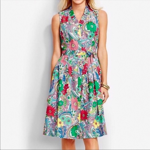 talbots paisley dress